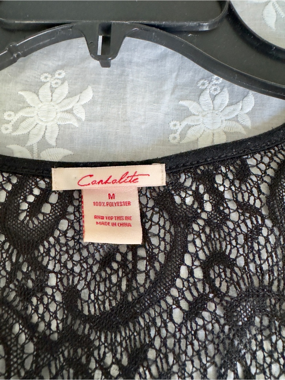 Crochet Lace Bolero Shrug - Black - Picture 6 of 7